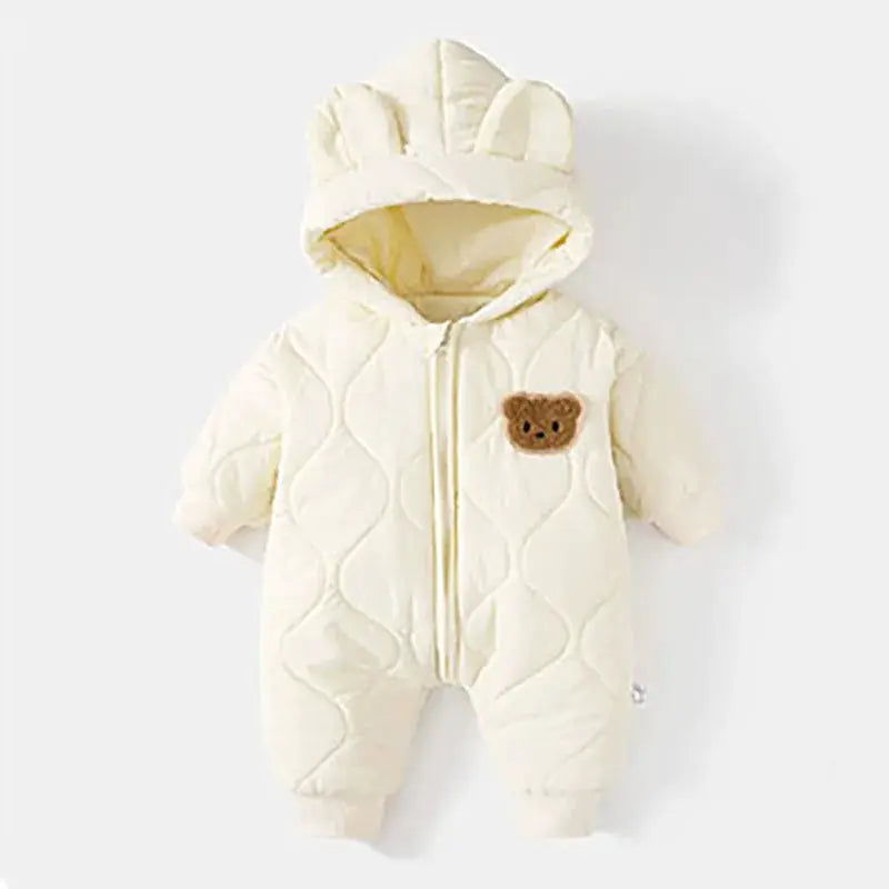 Winter Baby Outwear Clothing Fur Lining Warm Toddler Girl's Boy's Rompers Cartoon Bear Infant Jumpsuit by All Mart Bristol Ltd