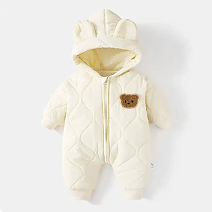 Winter Baby Outwear Clothing Fur Lining Warm Toddler Girl's Boy's Rompers Cartoon Bear Infant Jumpsuit by All Mart Bristol Ltd