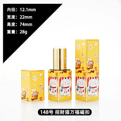 4g Lipstick Tube Cosmetic Jar Multi-patterned Square Shape Empty DIY Lip Balm Lipstick Tube Sinicism Makeup Container Portable by All Mart Bristol Ltd