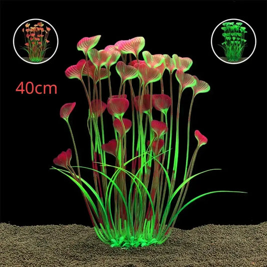 Fish Tank Water Plant Decoration Aquarium Decor Aquatic Plants Underwater Plastic Artificial Grass Accessories Pet Supplies Home by All Mart Bristol Ltd
