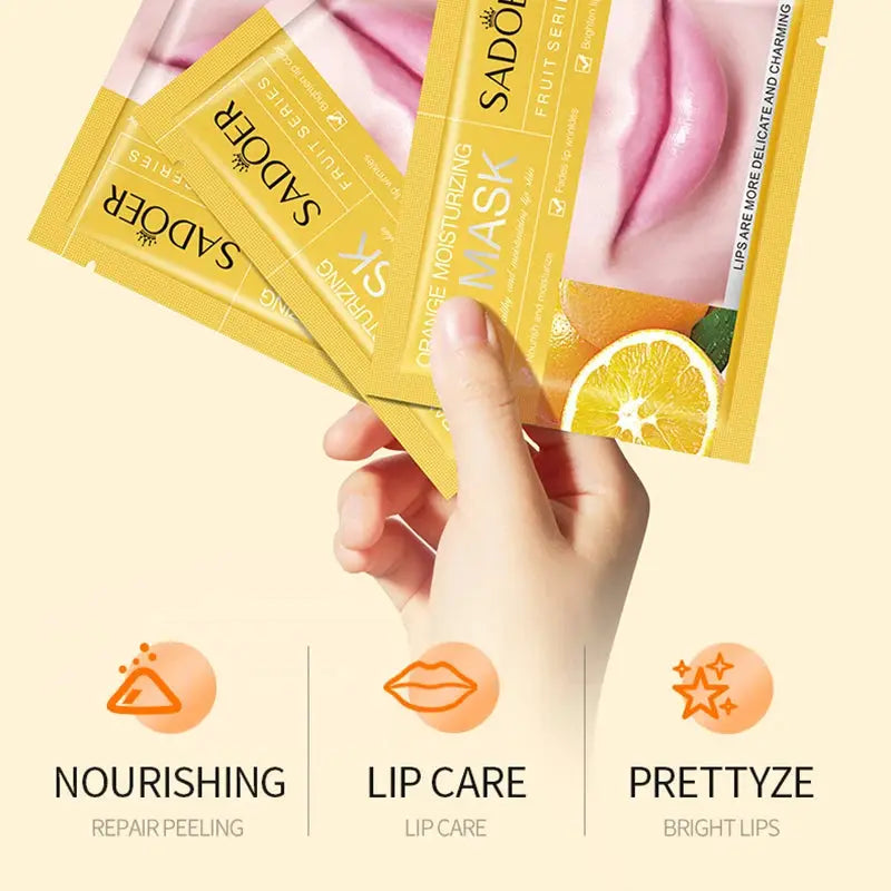 30pcs Fruits Lip Mask Moisturizing Nourishing Collagen Lip Patches Plump Lips Beauty Skincare Lips Pads Lipmask Skin Care by All Mart Bristol Ltd