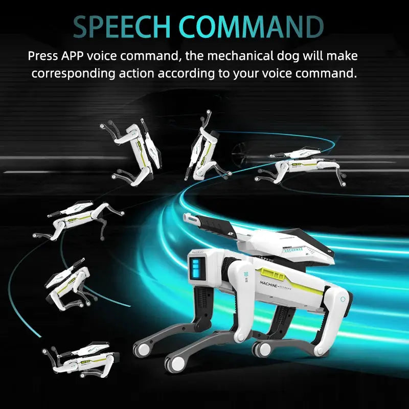 Teeggi Electric RC Intelligent Robot Dog Multifunction RC Mechanical Dog with turret Educational Toy Bionic Smart Robot Toy Gift by All Mart Bristol Ltd