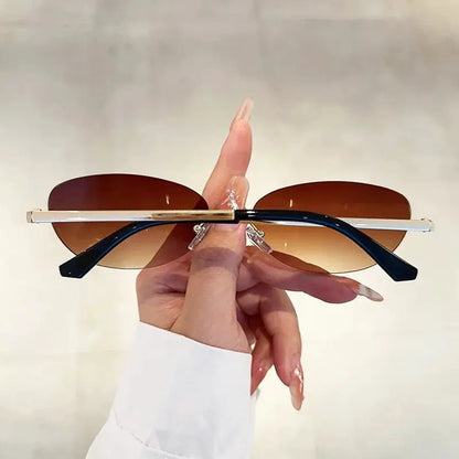 New Luxury Brand Designer Small Frame Cat Eye Sunglasses Women Vintage Fashion Sun Glasses Popular Punk Sexy Ladies Shades UV400 by All Mart Bristol Ltd