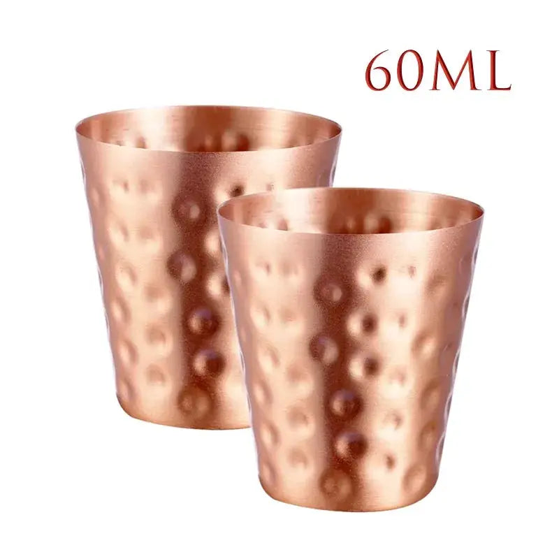 New 100% Copper Cups Pure Solid Moscow Mule PURE Copper Mugs-Shaped 2oz Cocktail Cups Beer Cup Milk Mug Drinkware by All Mart Bristol Ltd