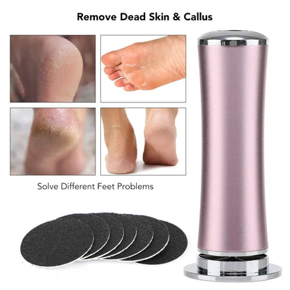 Electric Foot Callus Remover Foot Care File Heels Dead Skin Pedicure Tool Electronic Foot Grinder and Replacement Sandpaper by All Mart Bristol Ltd