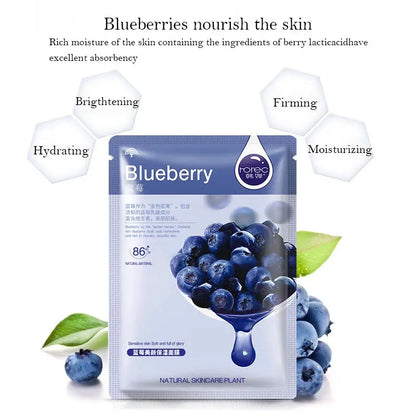 10pcs Natural Plant Facial Mask Moisturizing Oil Control Anti-Aging Fruit Aloe Korean Sheet Face Mask Beauty Skin Care Prodcuts by All Mart Bristol Ltd