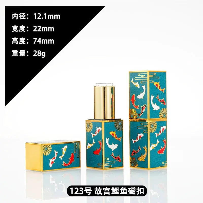 4g Lipstick Tube Cosmetic Jar Multi-patterned Square Shape Empty DIY Lip Balm Lipstick Tube Sinicism Makeup Container Portable by All Mart Bristol Ltd