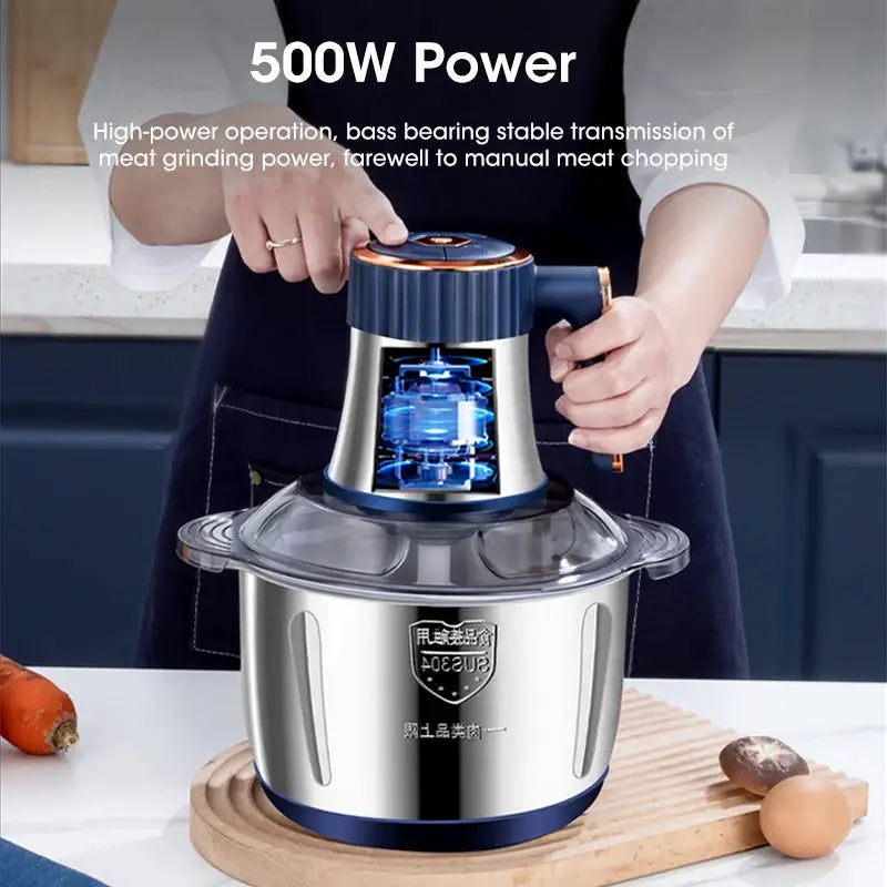 5L Electric Meat Grinder Stainless Steel Food Processor by All Mart Bristol Ltd