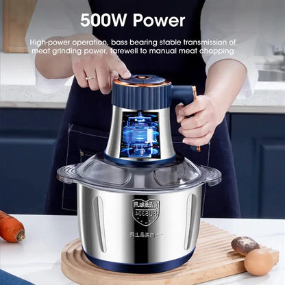 5L Electric Meat Grinder Stainless Steel Food Processor by All Mart Bristol Ltd