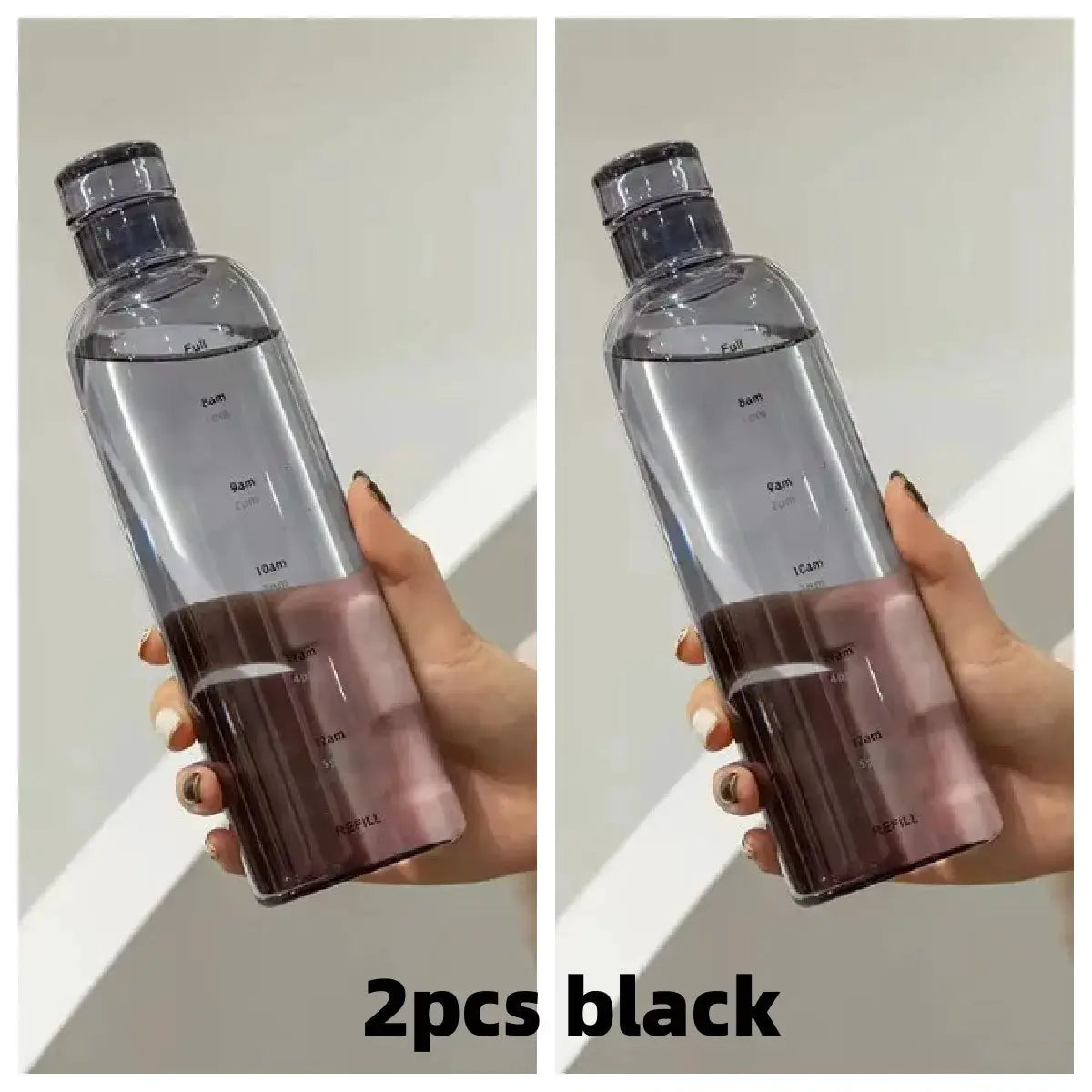 Newest Water Cup Sport Water Bottle With Time Scale Couple Plastic Portable Water Container Anti-drop Outdoor Water Bottle by All Mart Bristol Ltd