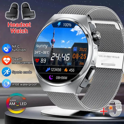 For Man Women New 2 in 1 Smart Watch With Earbuds Smartwatch TWS Bluetooth Earphone Heart Rate Blood Oxygen Monitor Sports Watch by All Mart Bristol Ltd