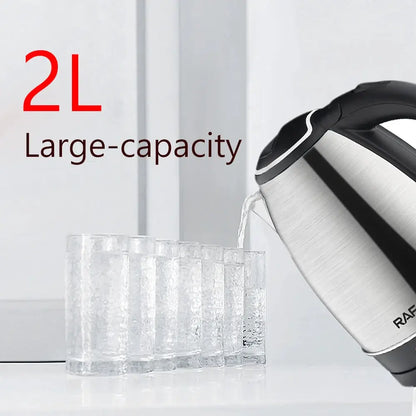 2L Stainless Steel Electric Kettle 1500W Tea Thermo Pot by All Mart Bristol Ltd