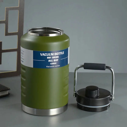 1.5L Large capacity vacuum flask, 304 stainless steel vacuum bottle, Outdoor portable water bucket, Handheld sports water bottle by All Mart Bristol Ltd