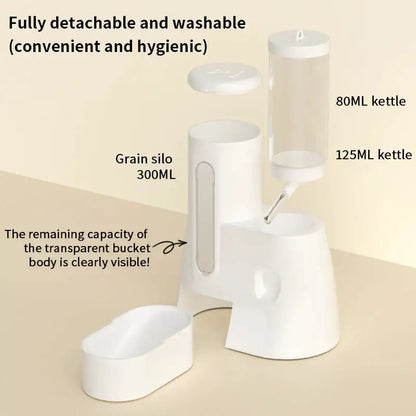 Hamster Water Feeder Small Animal Automatic Dispenser Drinking Water Bottle Bowls Dish with Food Container for Guinea Pig Rat by All Mart Bristol Ltd