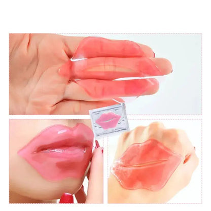 5pcs Crystal Collagen Lip Mask Lips Plumper Pink Lip Patches Moisture Nourishing Essence Korean Cosmetics Skin Care for Beauty by All Mart Bristol Ltd