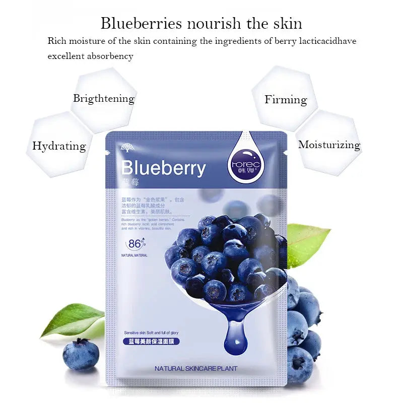 30pcs Fresh Fruits Facial Masks Face skincare Moisturizing Firming Hydrating Korean Face Mask Facial Skin Care Prodcuts by All Mart Bristol Ltd