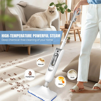 12 IN 1 Electric Steam Mop with 120 Degree Rotatable Head for Floor Cleaning,5000W Steam Cleaner 400ML Water Tank Handheld Mop by All Mart Bristol Ltd