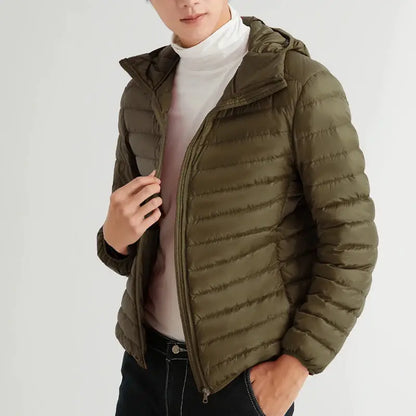 Man 90% Duck Down Hooded Jacket Winter Autumn Coat Men Ultra Light Jackets Warm Outwear Parkas Outdoors Campaign Clothes by All Mart Bristol Ltd