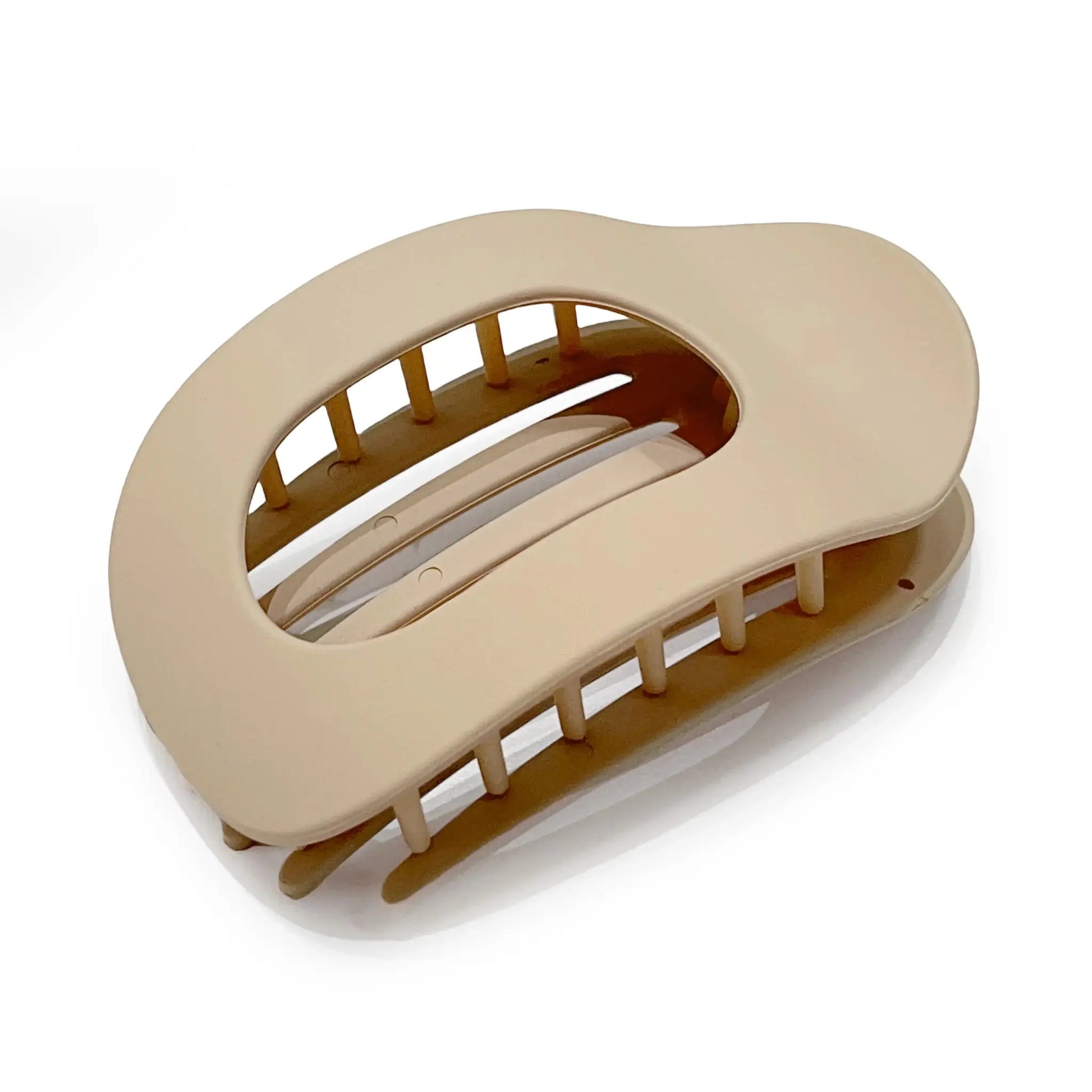 Fashion Oval Hair Claw Clip for Women New Design Leopard Matte Curved Flat Styling Barrettes Acrylic Lying Down Hair Accessories by All Mart Bristol Ltd