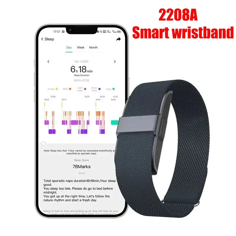 2208A Smart Bracelet Heart Rate Blood Pressure Monitor Pedometer Sport Fitness Tracker for Men Women Electronic Bracelet by All Mart Bristol Ltd