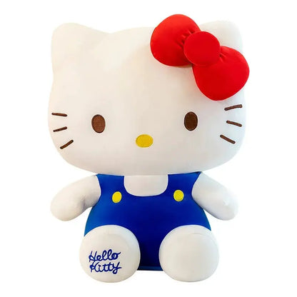 22CM Classic Cartoon Vest Kitty Cat Doll Plush Toy Cartoon Anime Sanrio Head Bow Hello KT Doll For Girls Birthday Gift Plush Toy by All Mart Bristol Ltd