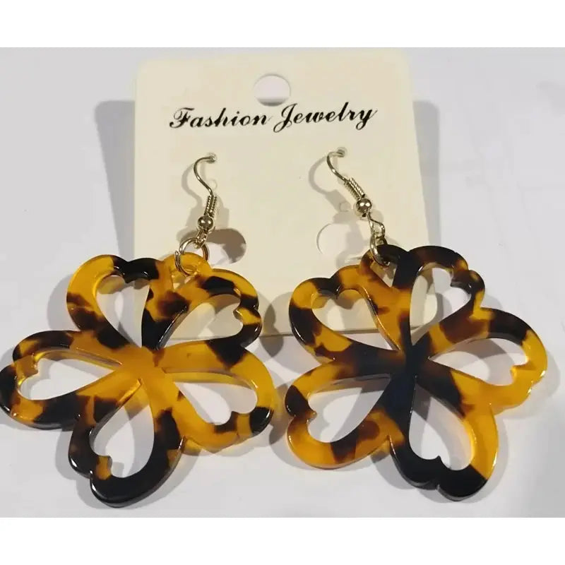 Hawaiian Acrylic Australia Designer Earrings Earring Accessories African Polynesian Jewelry Earring Women's Earrings for Women by All Mart Bristol Ltd