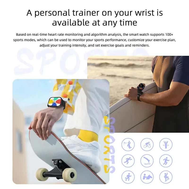 2026 New Lady fashion Smart Watch Men Women Heart Rate Blood Pressure Fitness Tracker Bluetooth Call Smartwatch Man For Android by All Mart Bristol Ltd