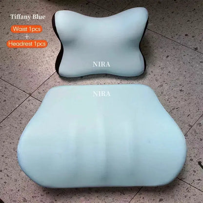 Car Universal Memory Foam Headrest Lumbar Cushion Back Cushion Lumbar Pillow Car Comfort Neck Pillow Car General Accessories by All Mart Bristol Ltd