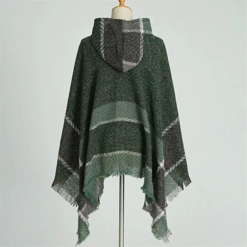 2024 Fashion Europe America Winter New Women Shawl Stole Hooded Cape Wrap Female Warmer Scarves Cold Proof Scarf Poncho Mulher by All Mart Bristol Ltd