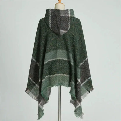 2024 Fashion Europe America Winter New Women Shawl Stole Hooded Cape Wrap Female Warmer Scarves Cold Proof Scarf Poncho Mulher by All Mart Bristol Ltd