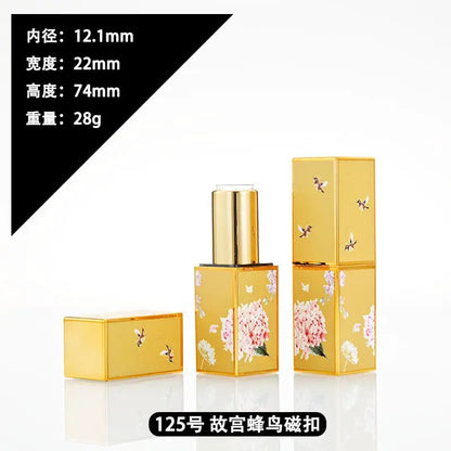 4g Lipstick Tube Cosmetic Jar Multi-patterned Square Shape Empty DIY Lip Balm Lipstick Tube Sinicism Makeup Container Portable by All Mart Bristol Ltd