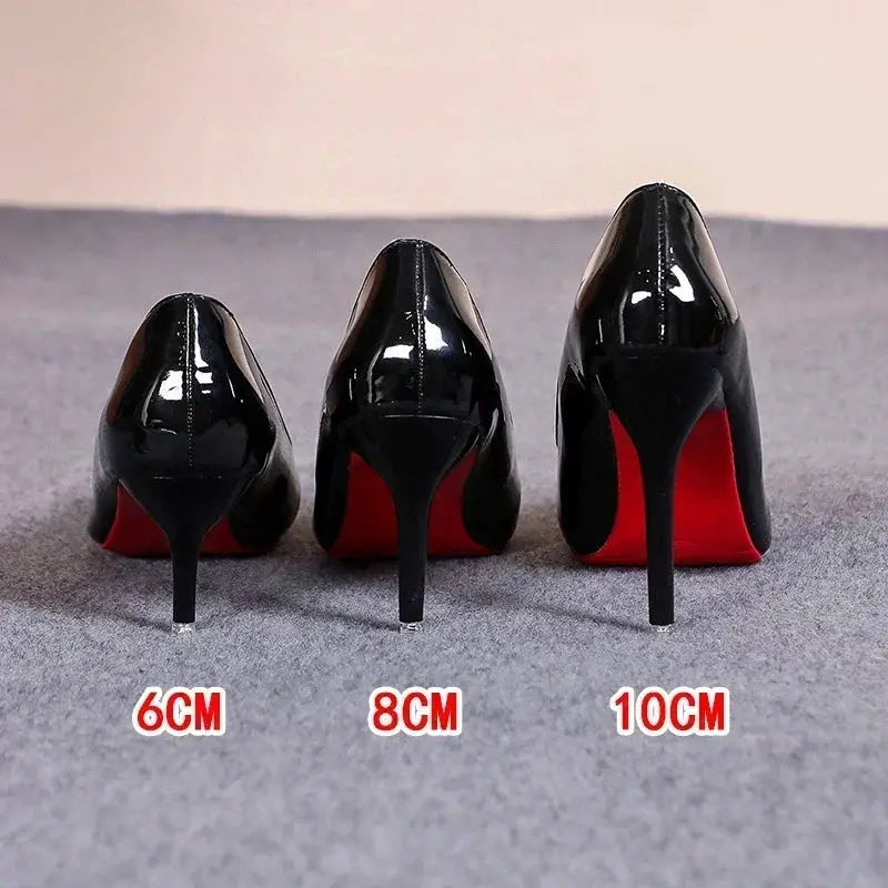 Sexy Red Bottom Women High Heels Classic Ladies Pumps Autumn Leather Dress Heel Shoes for Women Banquet Wedding High Heels by All Mart Bristol Ltd