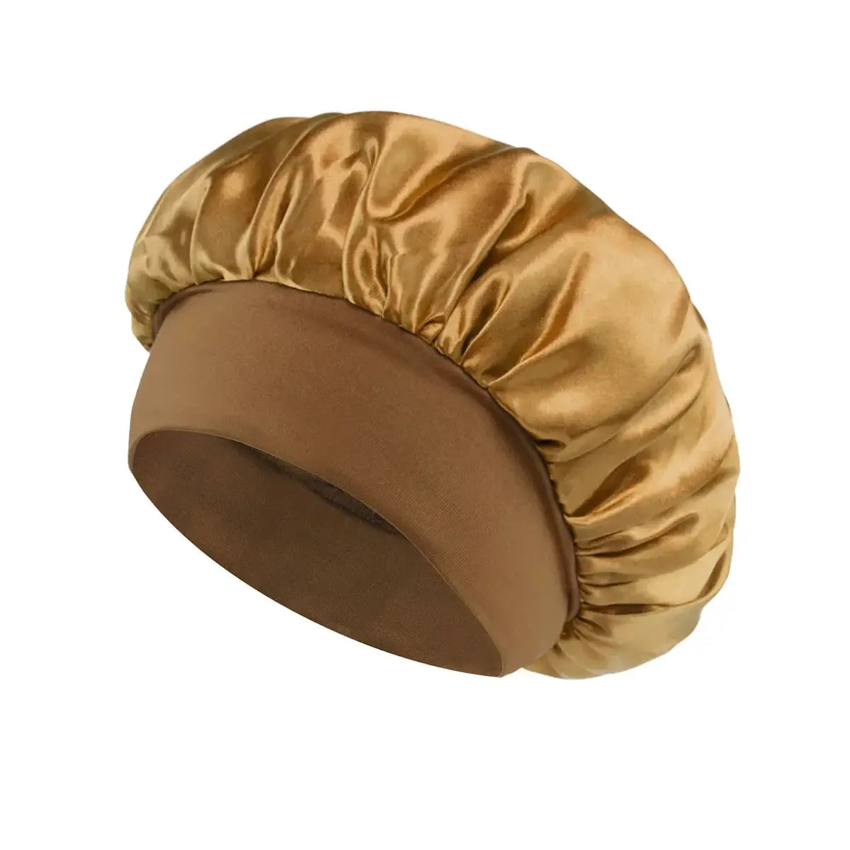 Women Satin Bonnet Hair Bonnet for Sleeping Hair Care Silk Bonnets Solid Wide-brimmed Sleeping Hat with Elastic Soft Band by All Mart Bristol Ltd