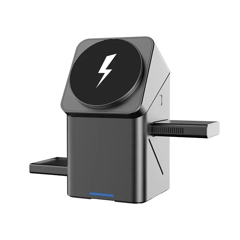 3 in 1 Wireless Charger Rotating Magic Magnetic for Apple Dock Charger for Iphone 16 15 14 13 Pro Max Iwatch Airpods Charger by All Mart Bristol Ltd