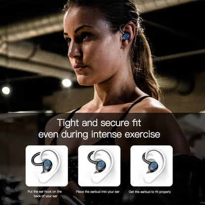 Bluetooth Headset Wireless Sports Headphones TWS Bluetooth 5.4 Earphones Ear Hook Running Stereo Earbuds With EMC Mic Waterproof by All Mart Bristol Ltd