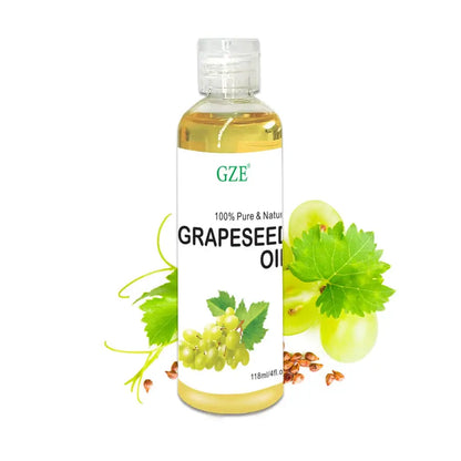 GZE Grapeseed Oil, Skin Care for Sensitive Skin, Light Silky Moisturizer for All Skin Type, Hair Strengthens Vegan Thickening by All Mart Bristol Ltd