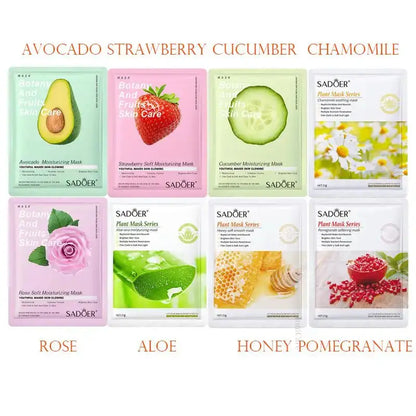 8pcs Natural Plant Face Mask Beauty Skincare Facial Masks Moisturizing Firming Hydrating Facial Mask Face Care Korean Cosmetics by All Mart Bristol Ltd