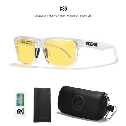 KDEAM Men's Polarized Sunglasses Square Casual Outdoors Sun Glasses Women Unisex Sunglass For Couple With Zipper Case by All Mart Bristol Ltd