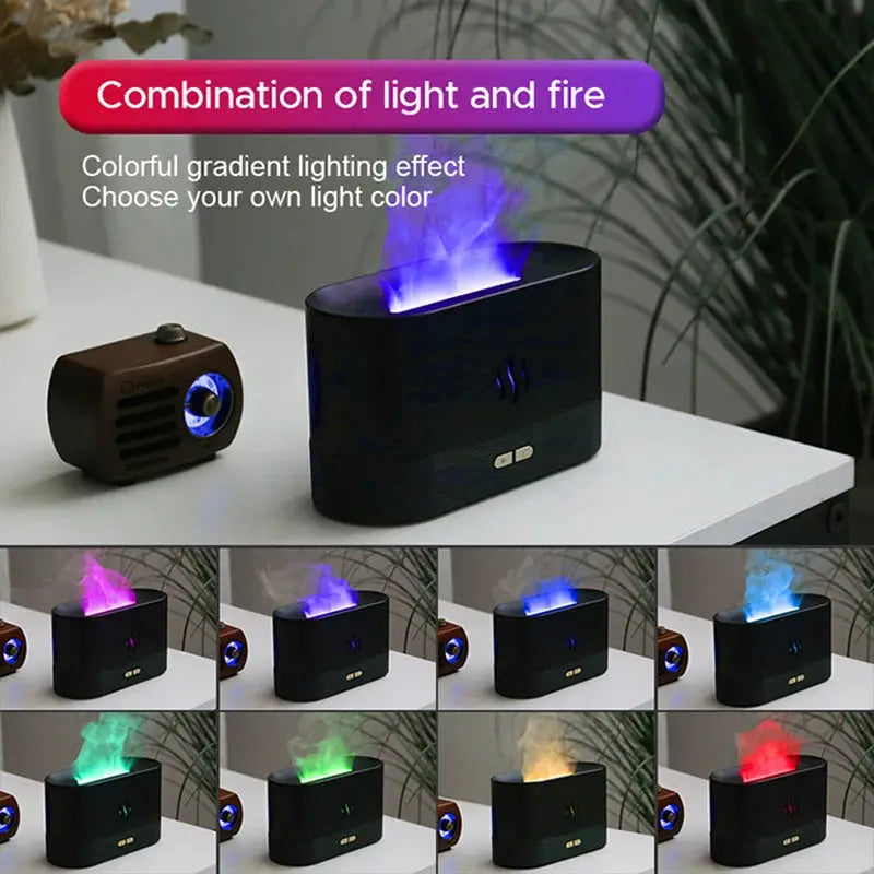 Kinscoter Aroma Diffuser Air Humidifier Ultrasonic Cool Mist Maker Fogger Led Essential Oil Flame Lamp Difusor by All Mart Bristol Ltd