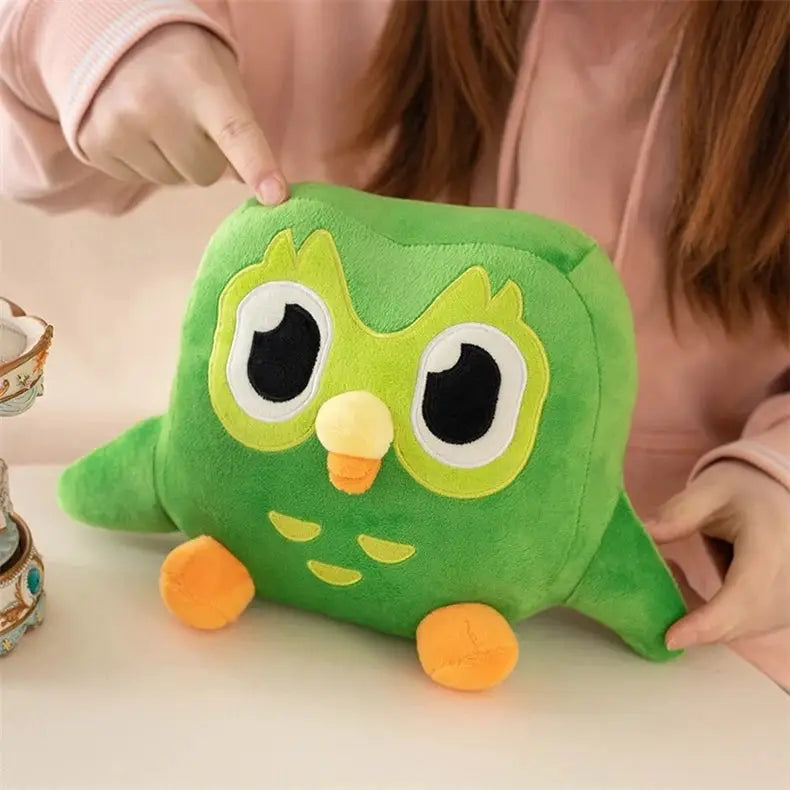 Green Duolingo Owl Plush Toy Duo Plushie Of Duo The Owl Cartoon Anime Owl Doll Soft Stuffed Animal Toy Children Birthday Gift by All Mart Bristol Ltd