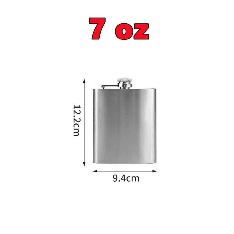 New 10-1oz Stainless Steel Hip Flask Wine Whisky Pot Bottle For Men Portable Drinker Alcohol Container Pocket Wine Bottle Gifts by All Mart Bristol Ltd