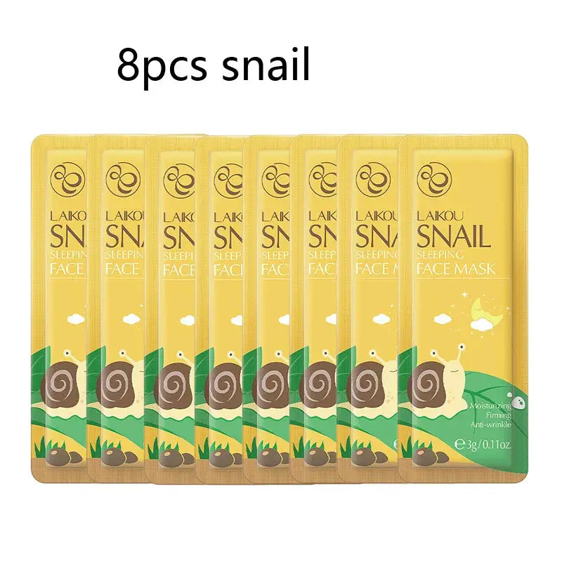 8pcs LAIKOU Moisturizing Facial Mask Hydrating Sleeping Face Sheet Masks Face Mask Beauty Korean Skin Care Products by All Mart Bristol Ltd