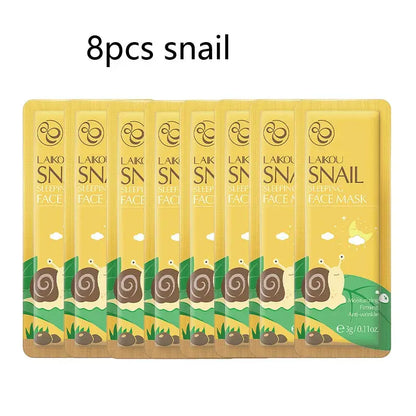 8pcs LAIKOU Moisturizing Facial Mask Hydrating Sleeping Face Sheet Masks Face Mask Beauty Korean Skin Care Products by All Mart Bristol Ltd