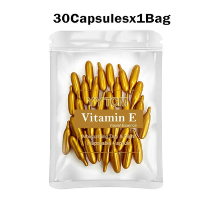 Vitamin E Serum Capsules, Single-Use Essence Capsules, Hydrating and Moisturizing Facial Skin 90 Capsules/Bottle - 1 Bottle by All Mart Bristol Ltd