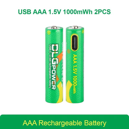 DLGpower USB Li-ion AAA 1.5V Rechargeable Battery aaa 1000mWh Lithium Batteries for Toys Remote Control Mouse Flashlight by All Mart Bristol Ltd