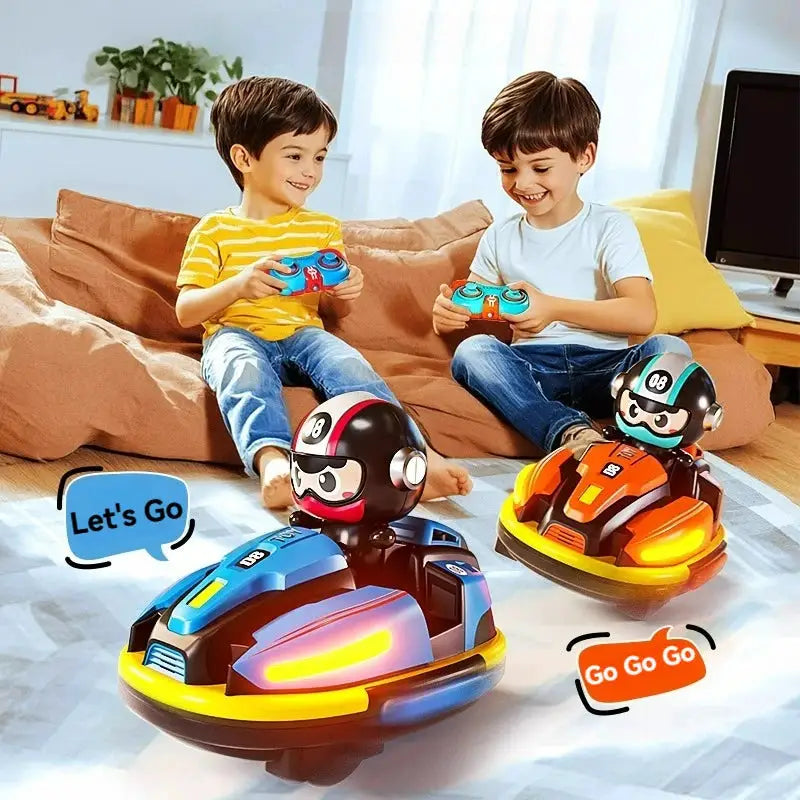 RC Battle Bumper Car Toy for Toddler Boy Girl Catapult Robot Karting Toy with Music Light RC Battle Game for Kids Family Battles by All Mart Bristol Ltd
