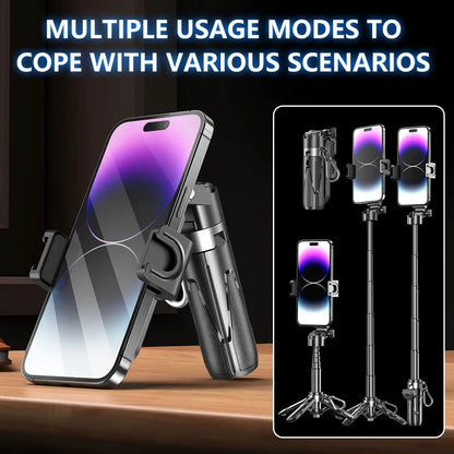 Handheld Selfie Stick Tripod Stand Foldable Phone Holder With Bluetooth Remote Portable Keychain for Smartphone by All Mart Bristol Ltd