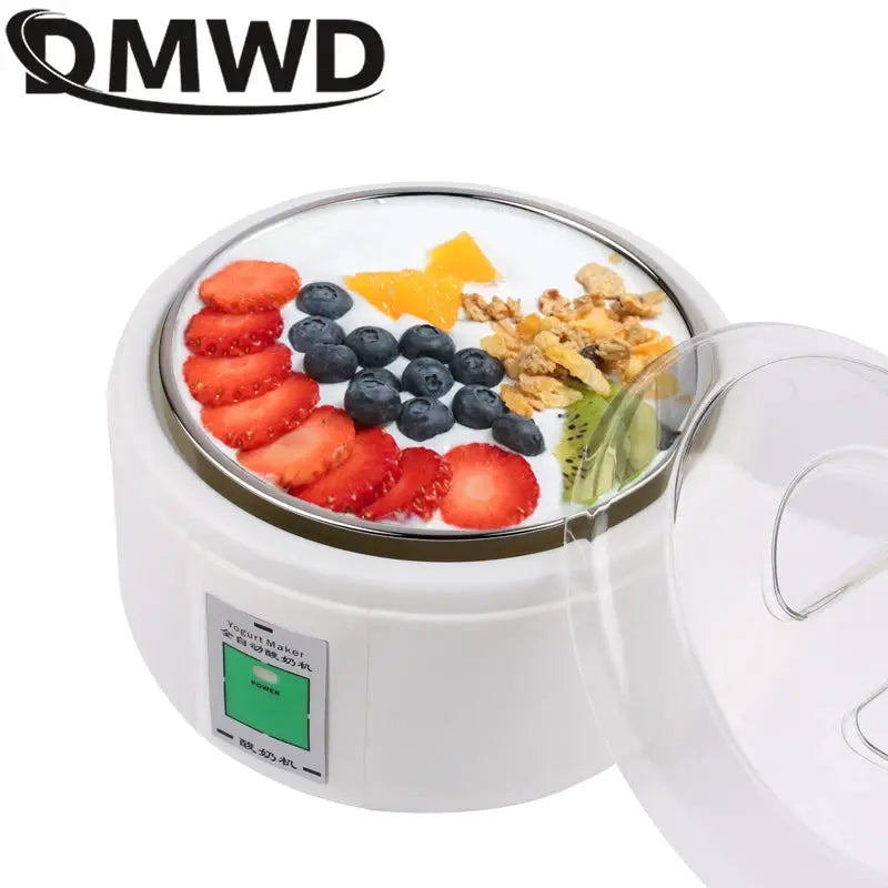 1.5L Electric Yogurt Maker Fermenter Automatic Multifunction Stainless Steel Liner Natto Rice Wine Pickle Machine 7 Yoghurt Cups by All Mart Bristol Ltd