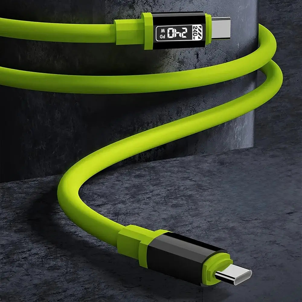 240W USB Type C Fast Charge Cable USB To USB-C Data Cable Type C Super Fast Charging Date Wire For iPhone Samsung Huawei Xiaomi by All Mart Bristol Ltd