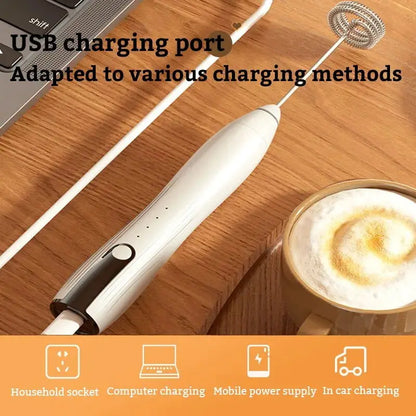 Handheld Electric Milk Frother and Coffee Whisk Mixer by All Mart Bristol Ltd